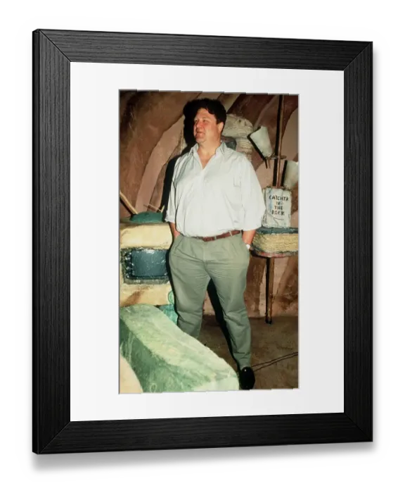 Framed Print : John Goodman actor on set of film The Flinstones 1994 Framed Print : John Goodman actor on set of film The Flinstones 1994