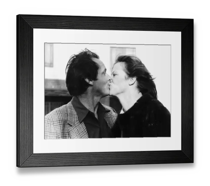 Framed Print : American Actor, Jack Nicholson and actress Louise Fletcher in London to promote their