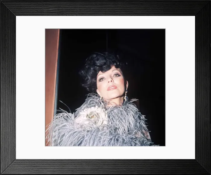 Framed Print : Joan Collins Actress at the premiere of The Man With The Golden Gun Dbase Framed Print : Joan Collins Actress at the premiere of The Man With The Golden Gun Dbase