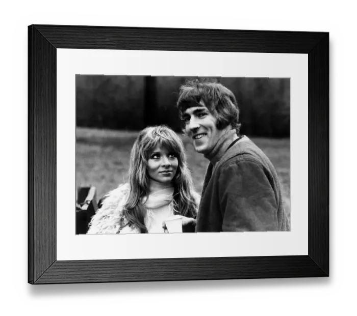Framed Print : Peter Cook comedian actor and wife Judy Huxtable 1971 Framed Print : Peter Cook comedian actor and wife Judy Huxtable 1971