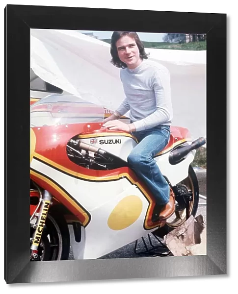 Barry Sheene April 1977 Austrian Grand Prix Motorcycle Motorbikes Racing