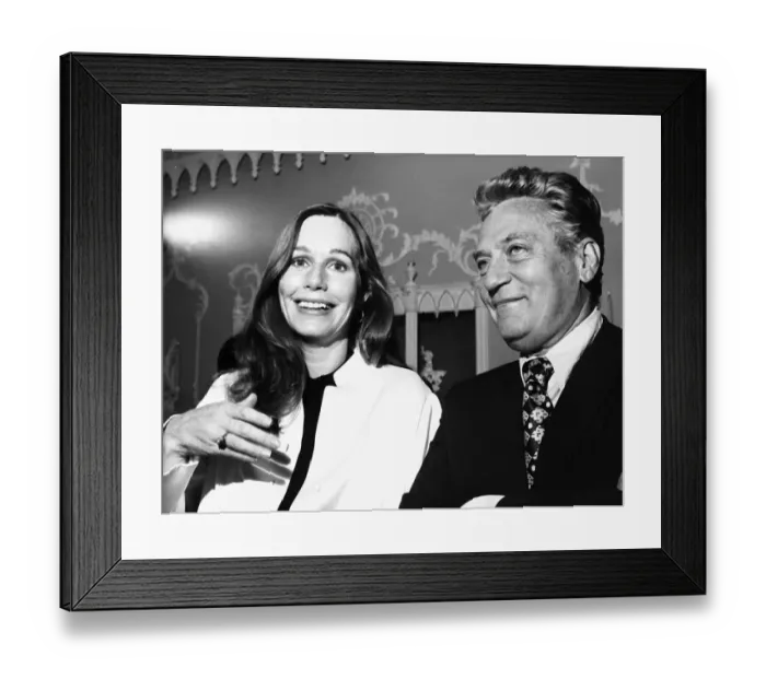 Framed Print : Sally Kellerman actress and Peter Finch actor 1973 at premiere for film Lost Framed Print : Sally Kellerman actress and Peter Finch actor 1973 at premiere for film Lost