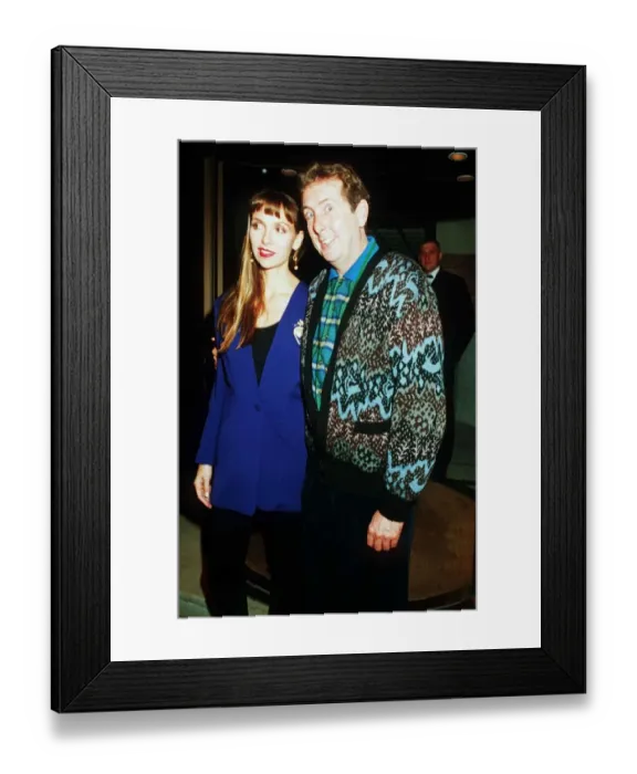 Framed Print : Eric Idle comedy actor with wife Tania 1991