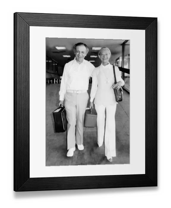 Framed Print : Sidney James comedy actor and wife Valerie 1974 Framed Print : Sidney James comedy actor and wife Valerie 1974