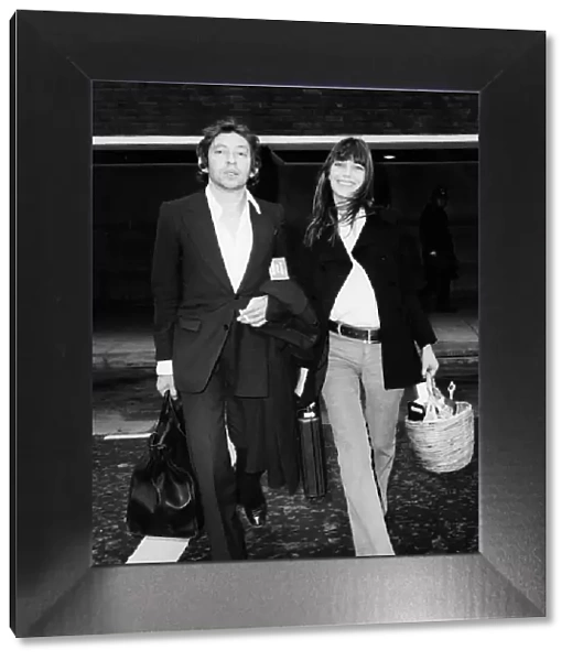 Serge Gainsbourg French composer musician 1971 with wife actress Jane
