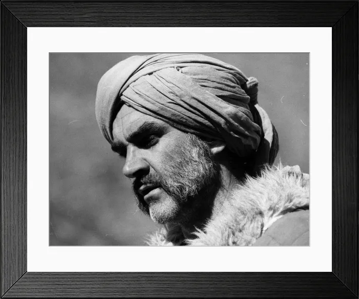 Framed Print : Sean Connery actor from the film The Man Who Would Be King Circa 1975 Framed Print : Sean Connery actor from the film The Man Who Would Be King Circa 1975