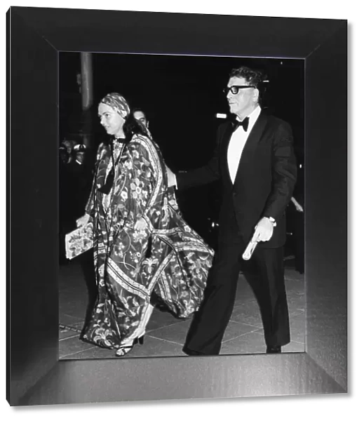 Burt Lancaster actor with friend Vicki Pierson 1976 arriving at premiere of
