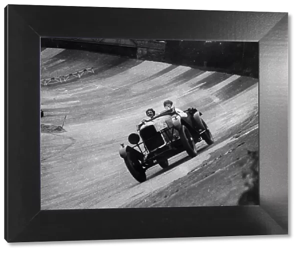 Racing car on the famous Brooklands circuit where the sport was born