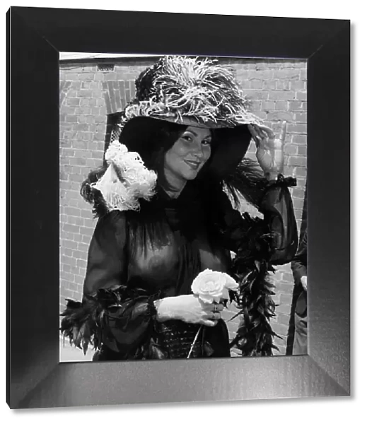 Linda Lovelace porn actress at Ascot 1974