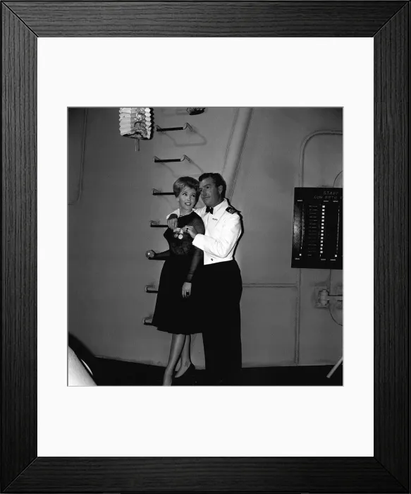 Framed Print : Kenneth More actor & Joan O Brien actress June 1962 Sailors uniform Framed Print : Kenneth More actor & Joan O Brien actress June 1962 Sailors uniform