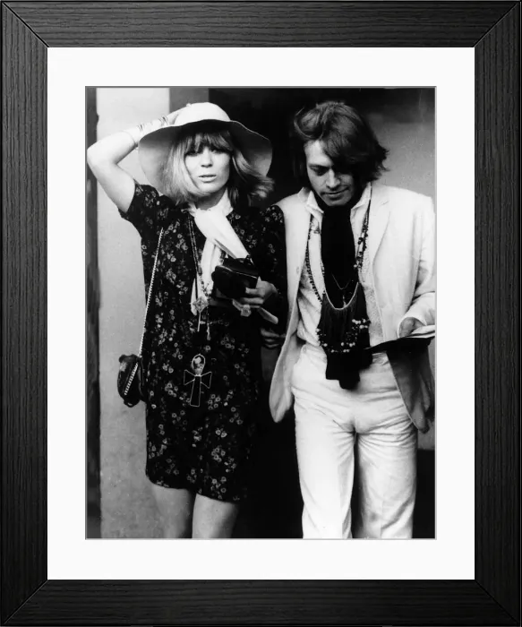 Framed Print : Rolling Stones: Brian Jones with girlfriend Anita Pallenberg July 1967 Framed Print : Rolling Stones: Brian Jones with girlfriend Anita Pallenberg July 1967