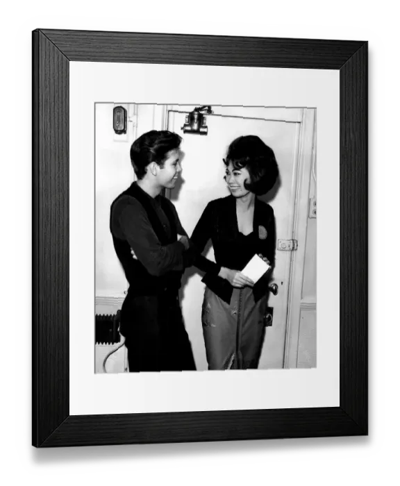 Framed Print : Cliff Richard Pop Singer  /  Actor with Catherine Loh