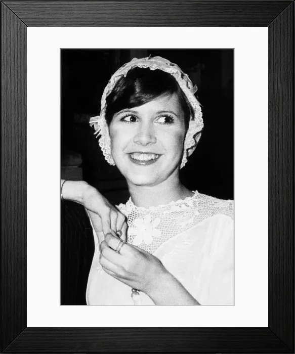 Framed Print : Carrie Fisher American actress 1974 Framed Print : Carrie Fisher American actress 1974