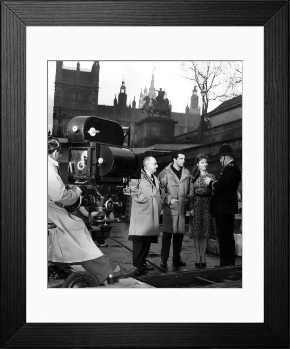 Framed Print : Frankie Vaughan singer and actor filming The Heart of a Man Framed Print : Frankie Vaughan singer and actor filming The Heart of a Man