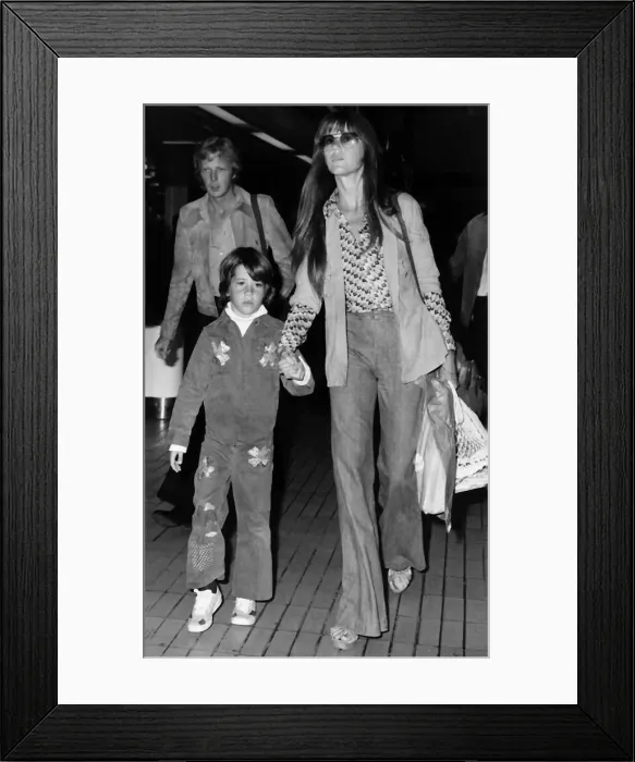 Framed Print : Jane Fonda American actress and daughter Vanessa 1976