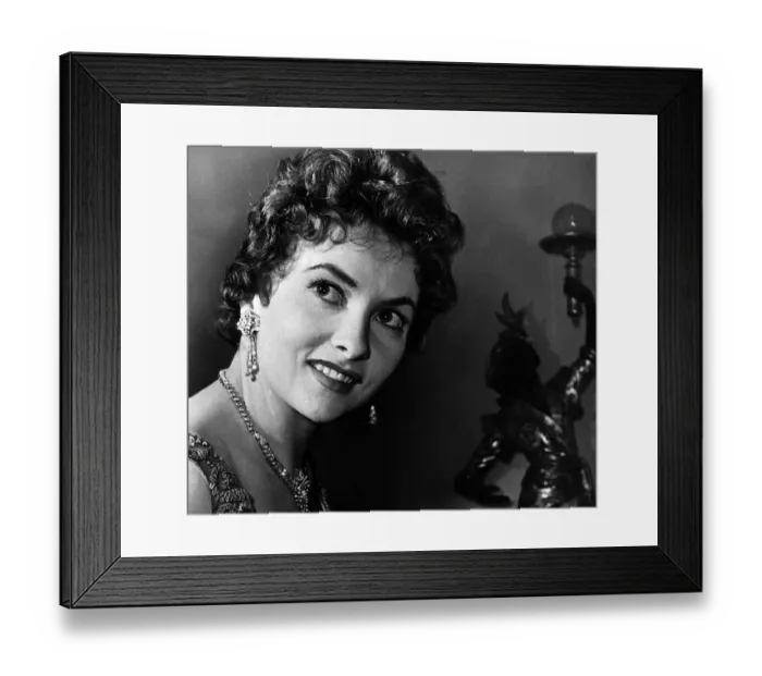 Framed Print : Gina Lollobrigida the italian film actress April 1954