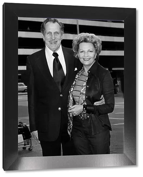 Vincent Price actor and wife actress Coral Browne 1975