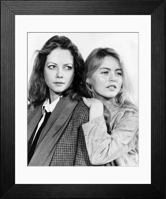 Framed Print : Patsy Kensit singer and actress with Jenny Seagrove, January 1984