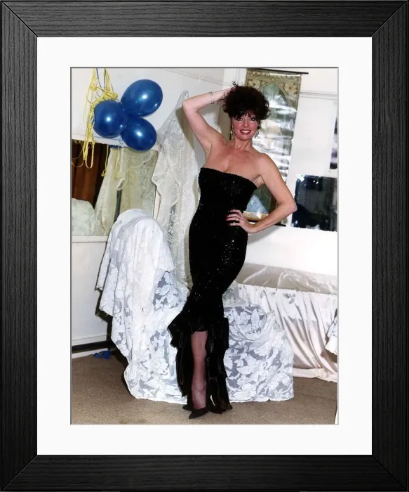 Framed Print : Vicki Michelle the actress from Allo Allo, December 1989 Framed Print : Vicki Michelle the actress from Allo Allo, December 1989