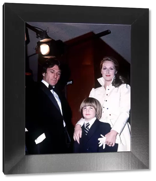 Dustin Hoffman with actress Meryl Streep and young Justin Henry who all starred together