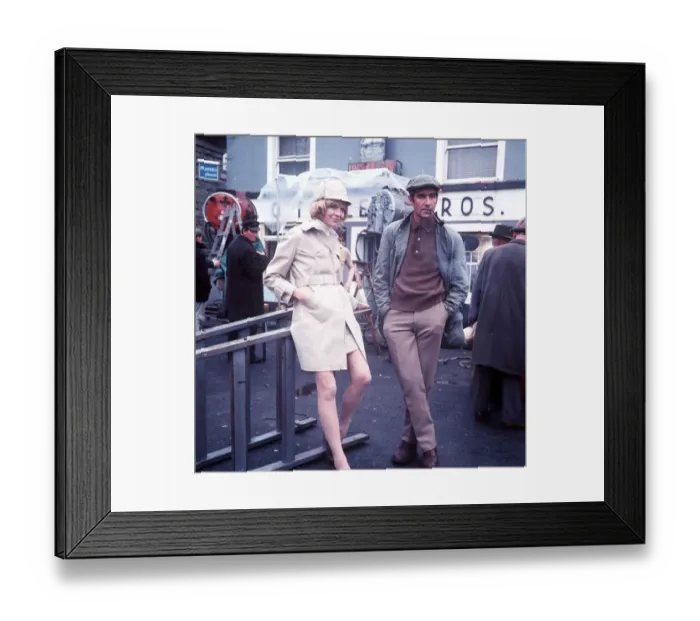 Framed Print : Susanah York Actress with actor Michael Craig on location for film Country Dance Framed Print : Susanah York Actress with actor Michael Craig on location for film Country Dance