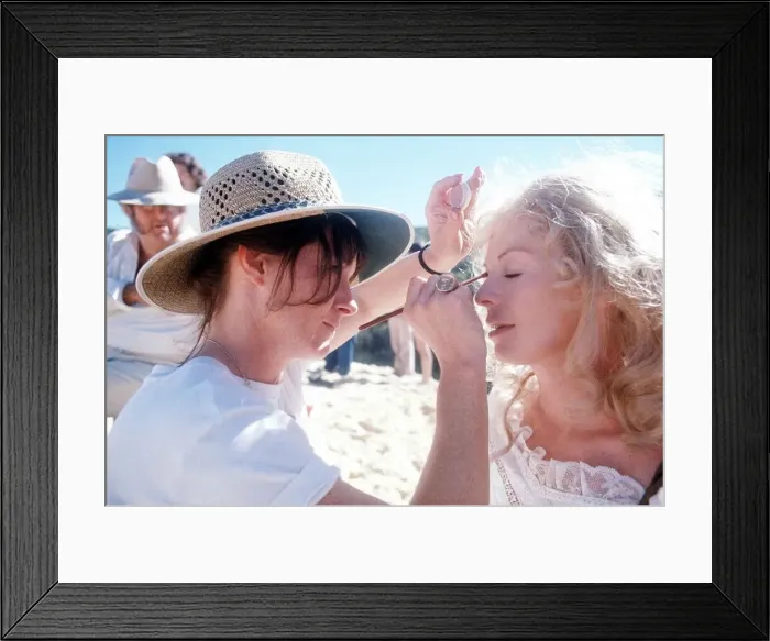 Framed Print : Susannah York Film Actress with her make up artist - July1976 Dbase MSI