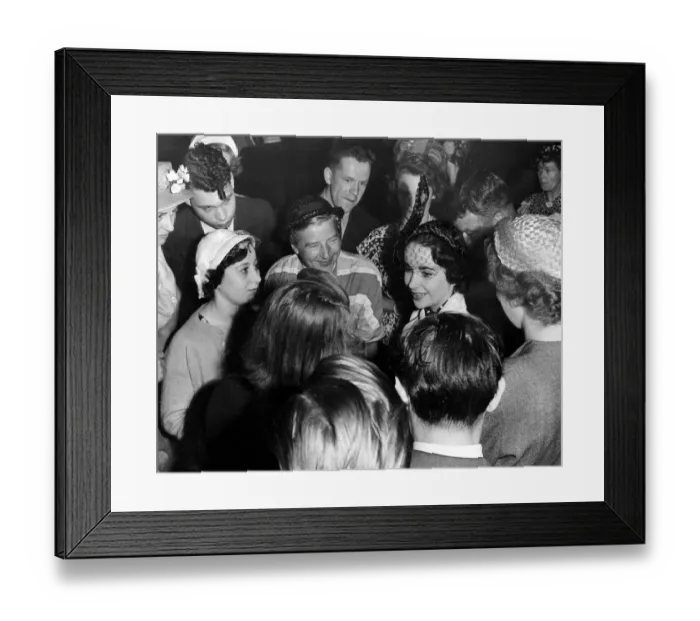 Framed Print : Elizabeth Taylor Actress met the press at the Empire Theatre today June 1950