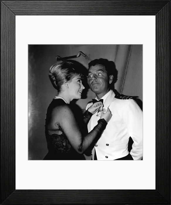 Framed Print : Kenneth More actor & Joan O Brien actress June 1962 Sailors uniform Framed Print : Kenneth More actor & Joan O Brien actress June 1962 Sailors uniform