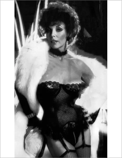Joan Collins the actress posing for playboy magazine in March 1984