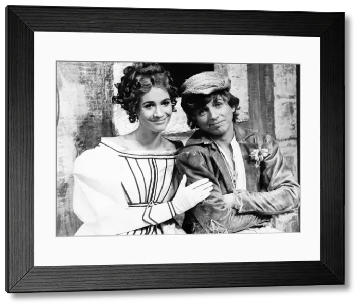 Framed Print : Tommy Steele who stars as Truffaldino actor with actress Julia Lockwood who stars as Framed Print : Tommy Steele who stars as Truffaldino actor with actress Julia Lockwood who stars as