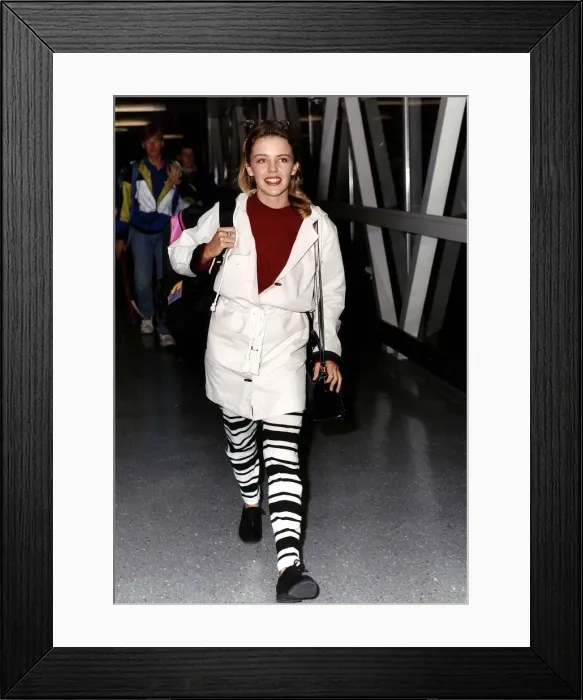Framed Print : Kylie Minogue the actress and singer in December 1989