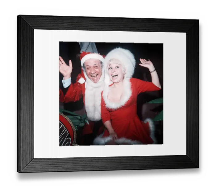 Framed Print : Syd James Comedian Actor with Actress Barbara Windsor dressed as Father Framed Print : Syd James Comedian Actor with Actress Barbara Windsor dressed as Father