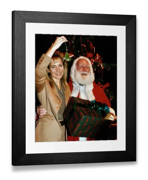 Framed Print : Buster Merryfield Actor with Actress Caroline Langrishe Framed Print : Buster Merryfield Actor with Actress Caroline Langrishe