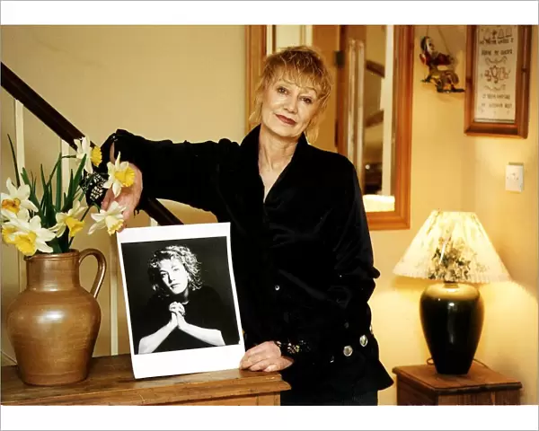 Sheila Hughes the mother of British actress Emily Lloyd in her flat in west London