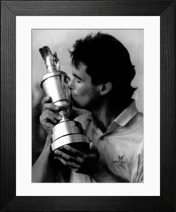 Framed Print : Ian Baker Finch Golf kisses cup circa 1987 Framed Print : Ian Baker Finch Golf kisses cup circa 1987