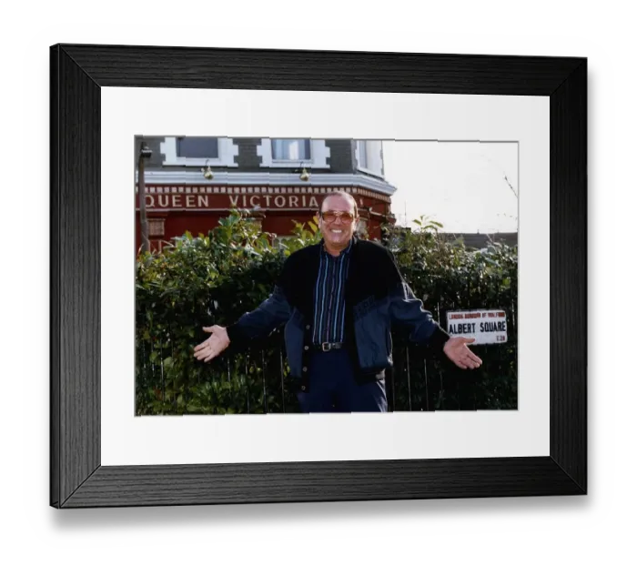 Framed Print : Mike Reed Actor from the TV Soap Eastenders - Queen Vic Pub, Albert Square