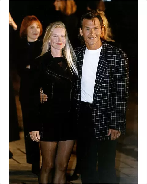 Actor Patrick Swayze arrives for the grand opening of Planet Hollywood restaurant in