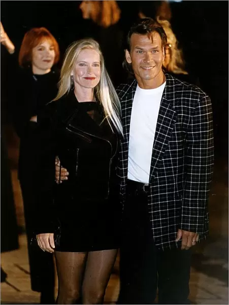 Actor Patrick Swayze arrives for the grand opening of Planet Hollywood restaurant in