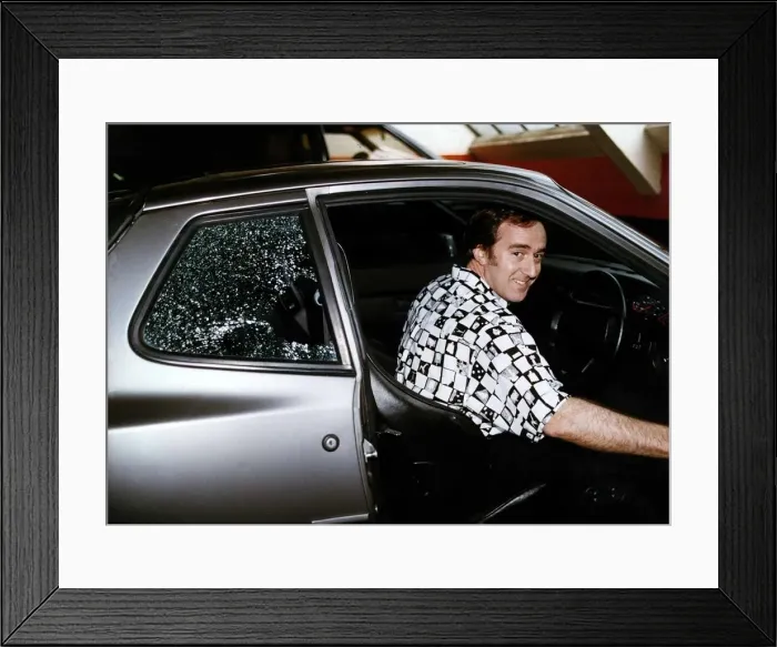 Framed Print : Angus Deayton Actor and TV Presenter gets into his car Framed Print : Angus Deayton Actor and TV Presenter gets into his car