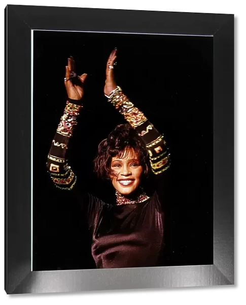 Whitney Houston Singer and Actress who starred in the film Bodyguard at her concert in