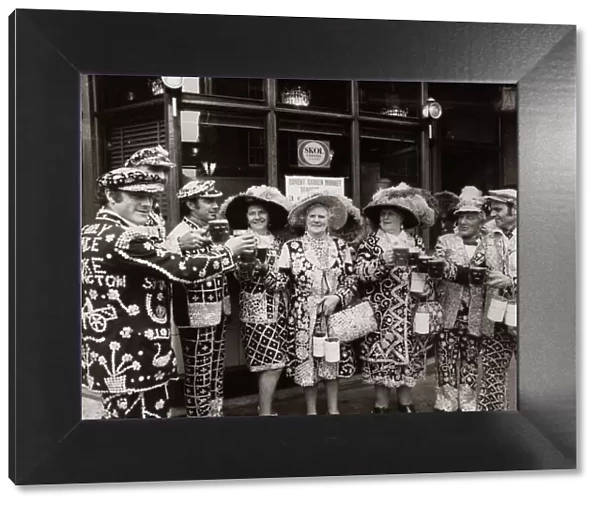 Pearly Kings and Queens celebrate Covent Gardens 300th Birthday May 1970