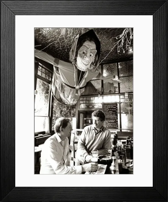 Framed Print : Island Queen Public House Pub - June 1987 men standing at the bar enjoying a pint Framed Print : Island Queen Public House Pub - June 1987 men standing at the bar enjoying a pint