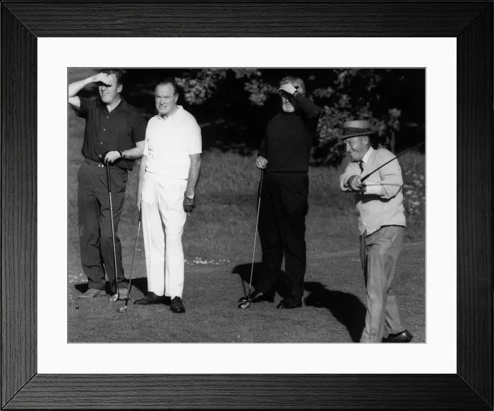 Framed Print : Bob Hope and friends playing golf at Moor Park Golf Course 1967 Framed Print : Bob Hope and friends playing golf at Moor Park Golf Course 1967