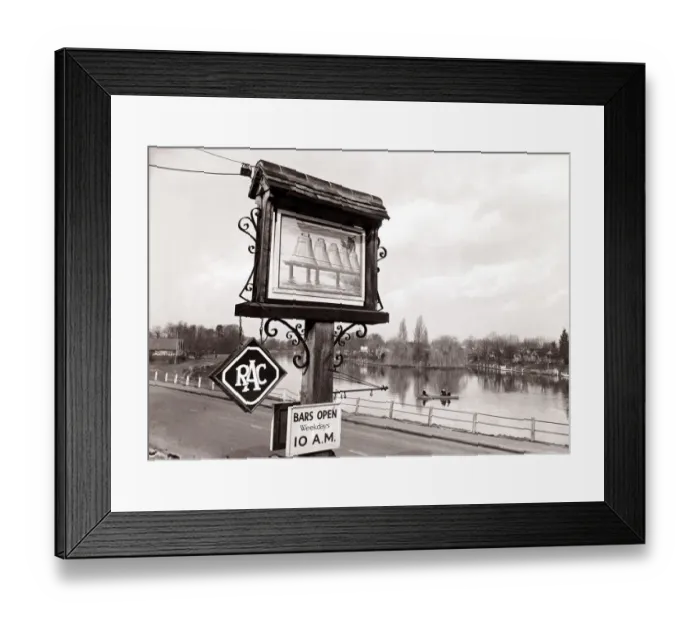 Framed Print : The pub sign outside The Bells of Buzeley Public House Pub in Windsor Framed Print : The pub sign outside The Bells of Buzeley Public House Pub in Windsor