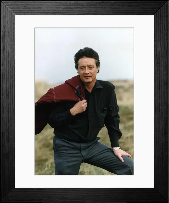 Framed Print : Peter Caffrey Actor posing to camera fron a fiald Framed Print : Peter Caffrey Actor posing to camera fron a fiald