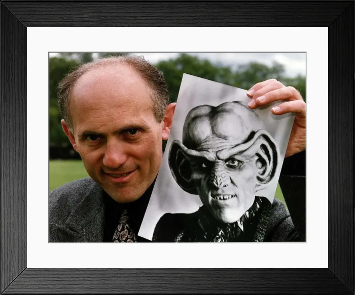 Framed Print : Armin Shimerman American Actor Holding A Picture Of Quark Who He Stars As In Star Trek Framed Print : Armin Shimerman American Actor Holding A Picture Of Quark Who He Stars As In Star Trek