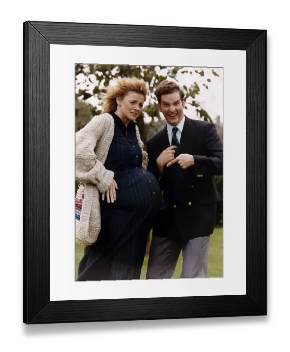 Framed Print : Chris Barrie actor and Mystery Woman Who Is Pregnant TV Programme The Brittas Framed Print : Chris Barrie actor and Mystery Woman Who Is Pregnant TV Programme The Brittas