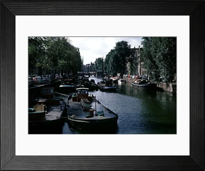 Framed Print : Gelderschekade from a bridge near Prins Hendrikkade central Amsderdam Holland