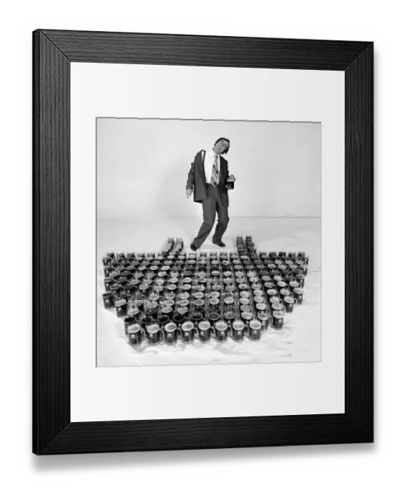 Framed Print : Albert Foster Staff Photographer with two hundred pints of beer Framed Print : Albert Foster Staff Photographer with two hundred pints of beer