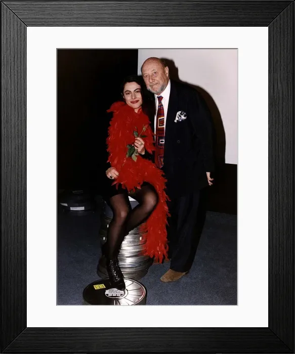 Framed Print : Donald Pleasance actor and Sophie Diaz Framed Print : Donald Pleasance actor and Sophie Diaz